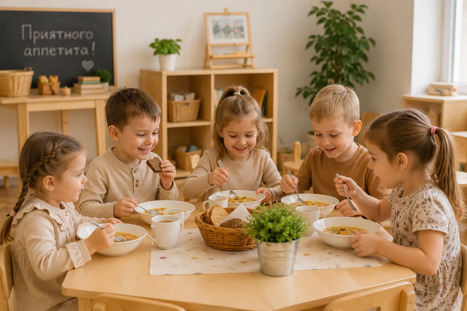 Своя кухня и питание в частном детском саду